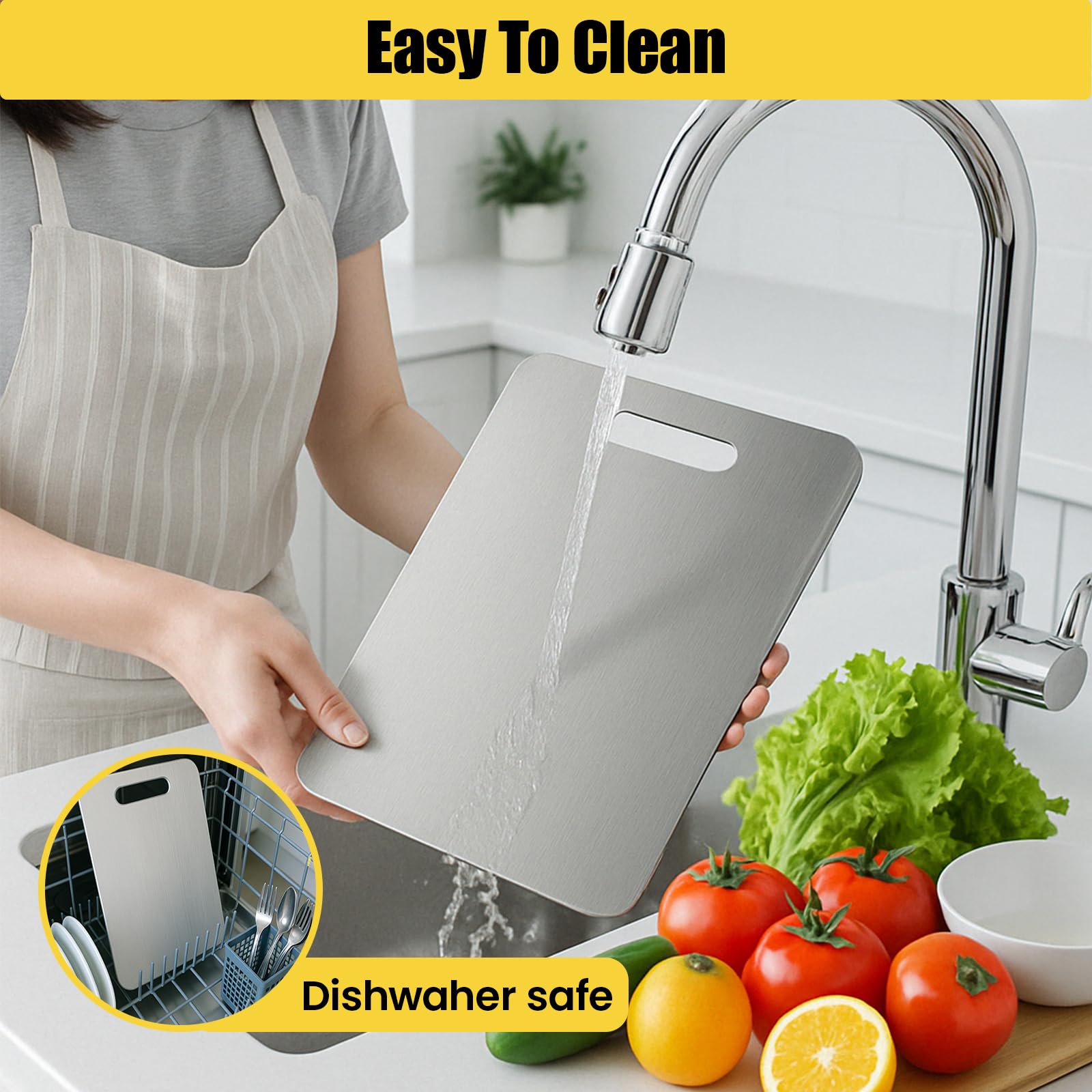 XTBSE Titanium Cutting Board small size for compact kitchens.