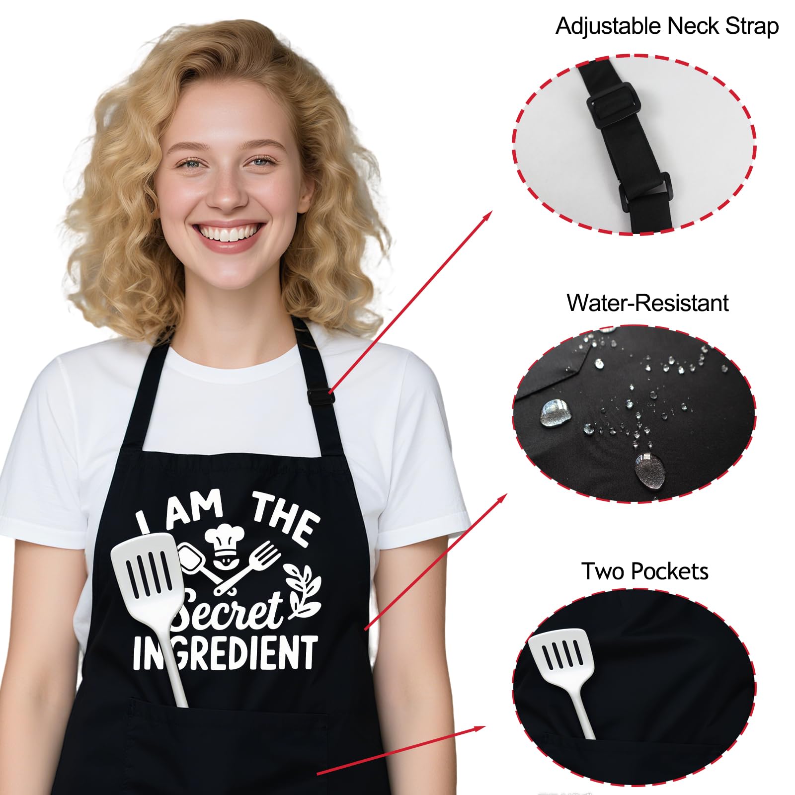 Xtilkmght women's apron with baking-friendly design and durable fabric for busy kitchens
