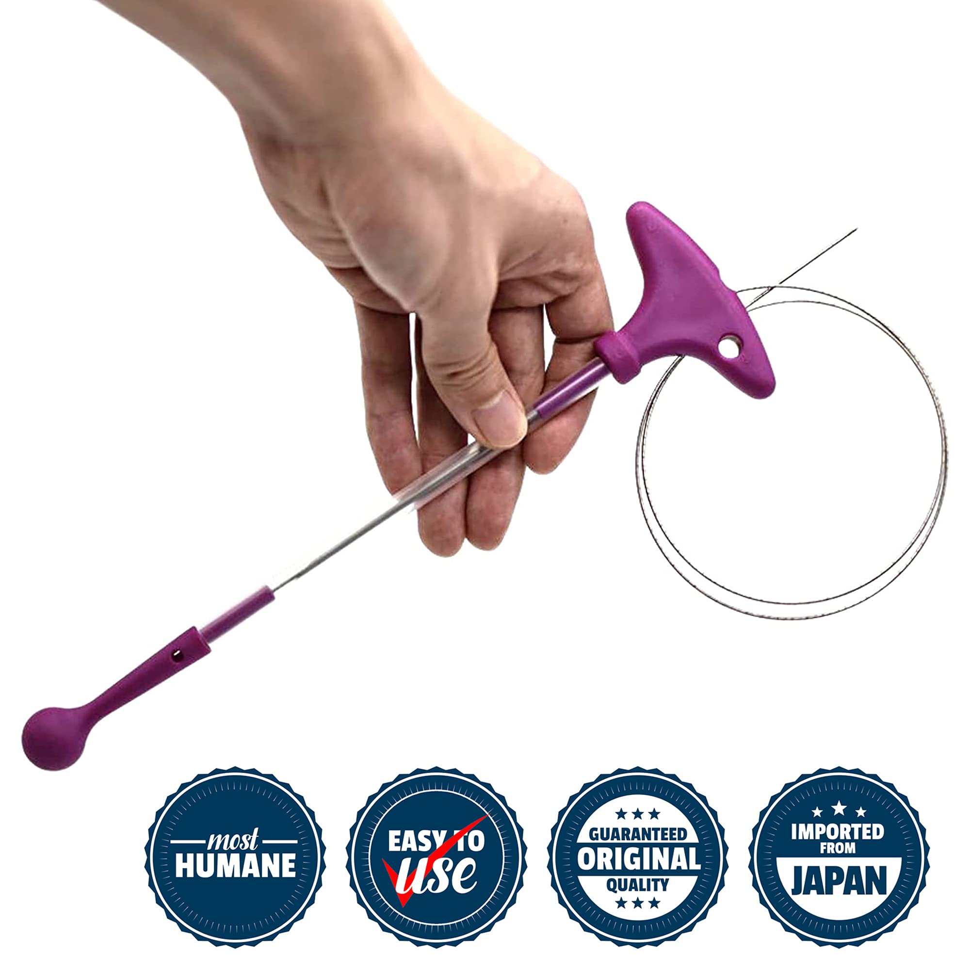Xtrada Ikejime magenta handle enables controlled thrusts on diverse fish.