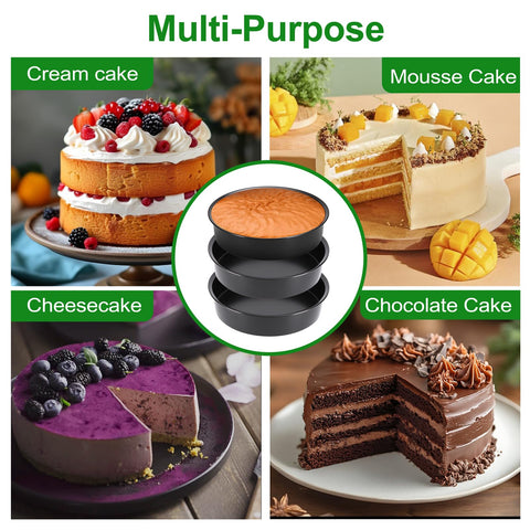 Xtujcya straight-edge cake pan delivers clean, square edges.