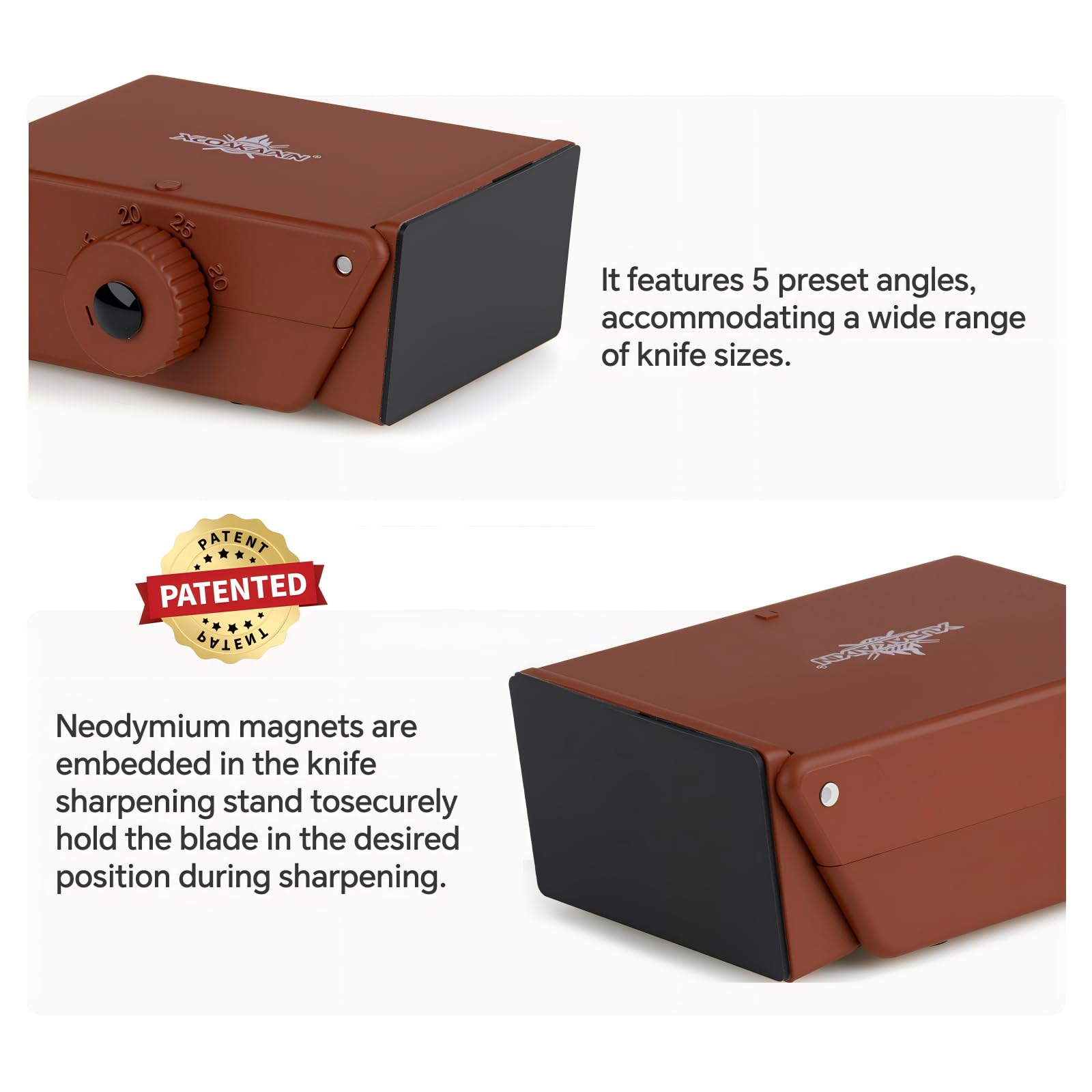 XUDAKAIXIN diamond-coated sharpening disc restores edge efficiently.