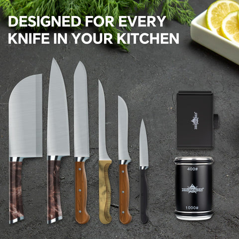XUDAKAIXIN magnetic blade holder keeps blades secure during sharpening.