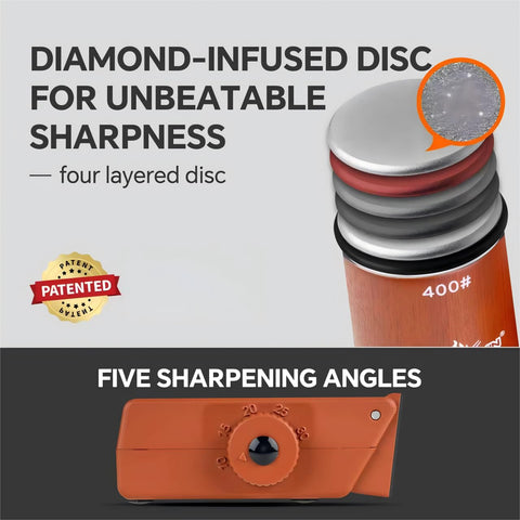 XUDAKAIXIN magnetic blade holder secures knives during sharpening.