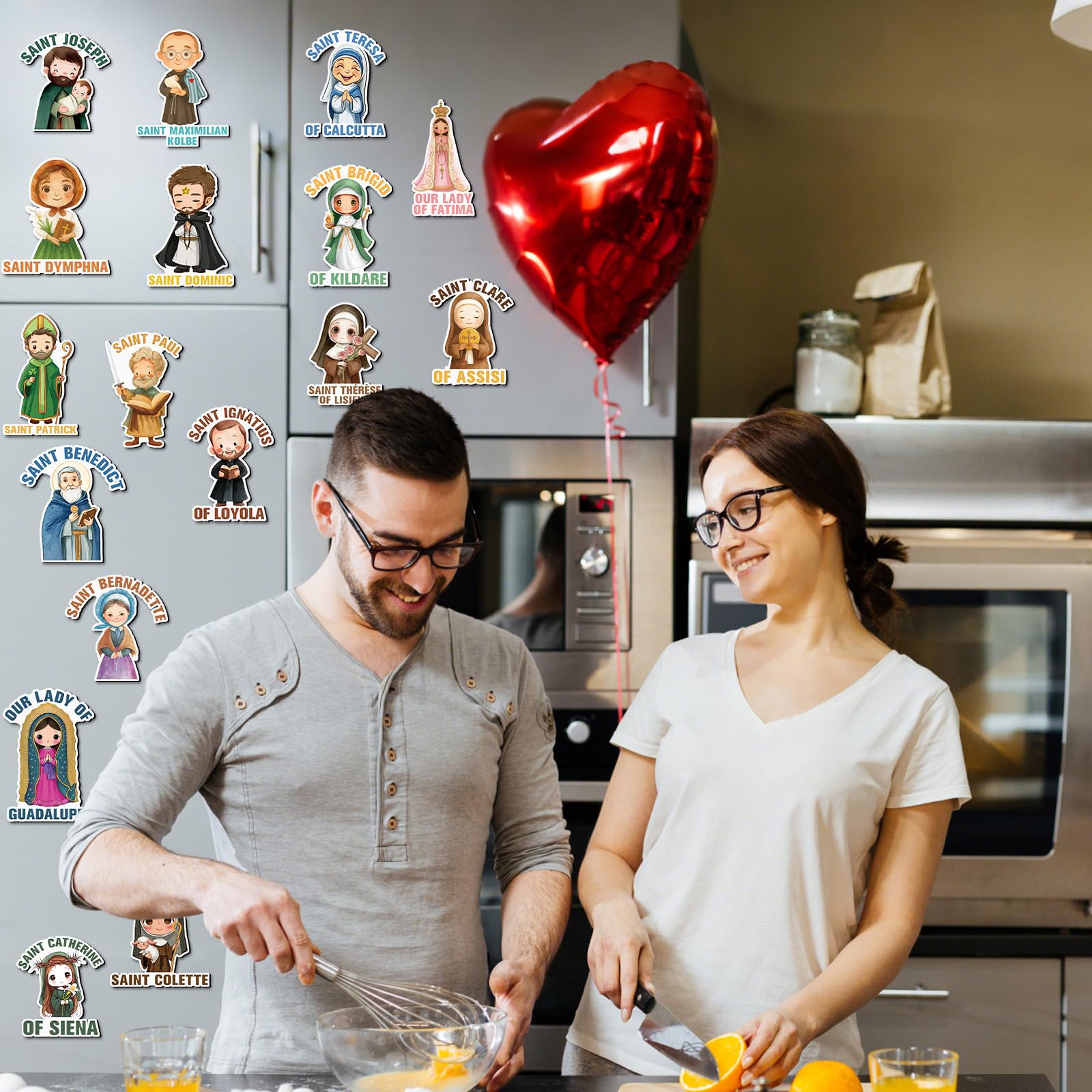 Xuhal Catholic Saints fridge magnets — safe for car doors without scratches