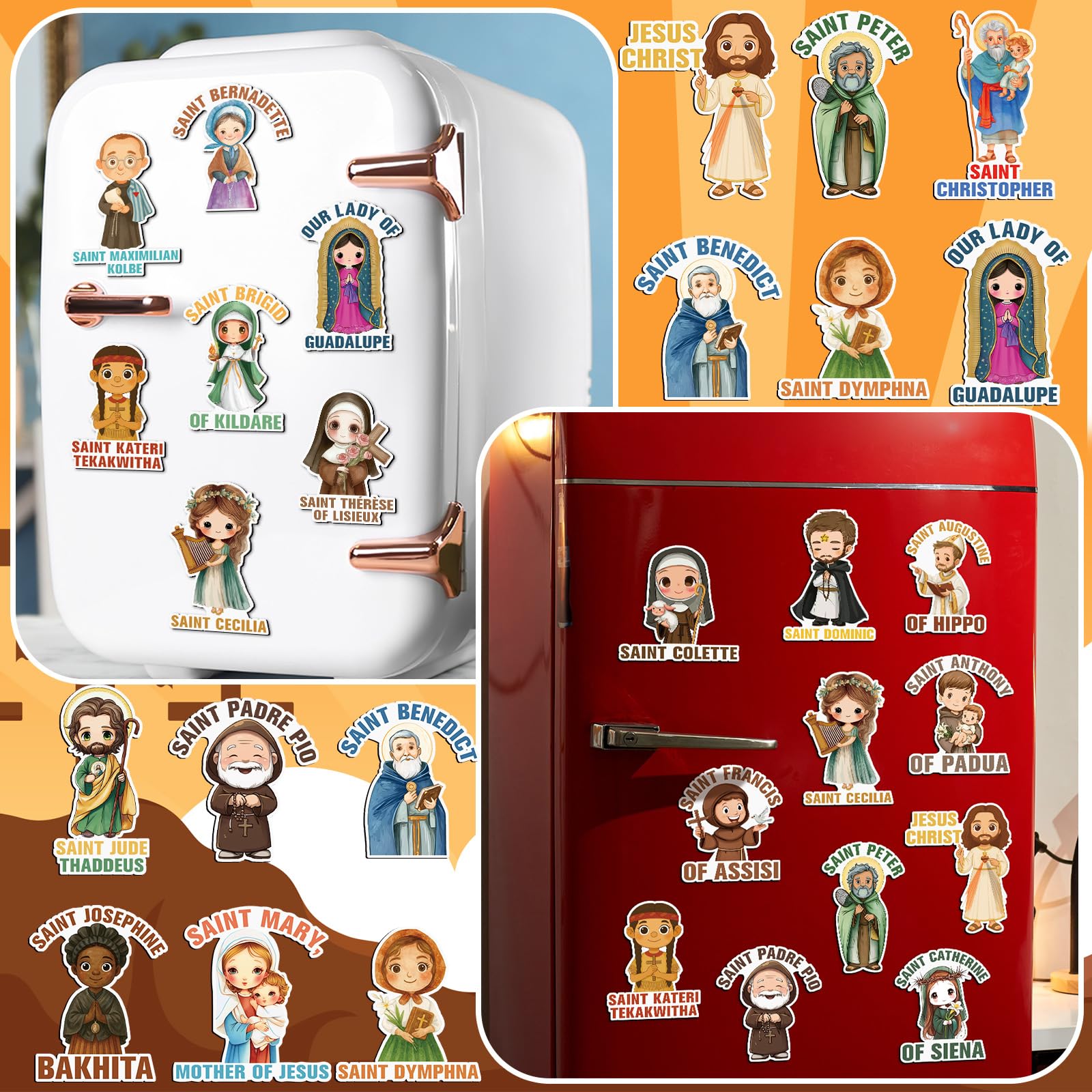 Xuhal Catholic Saints fridge magnets — thoughtful gift for Bible study or religious celebrations