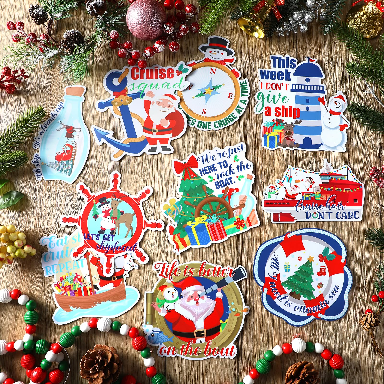 Xuhal Christmas cruise magnet cruise ship for kitchen decor and travel mood