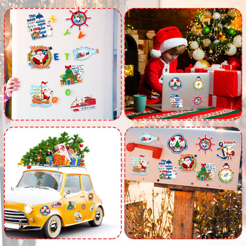 Xuhal Christmas cruise magnet drift bottle for fridge nostalgia and conversation starter