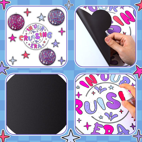 Xuhal disco ball magnet 6 inch, decorative magnet for door or cabinet
