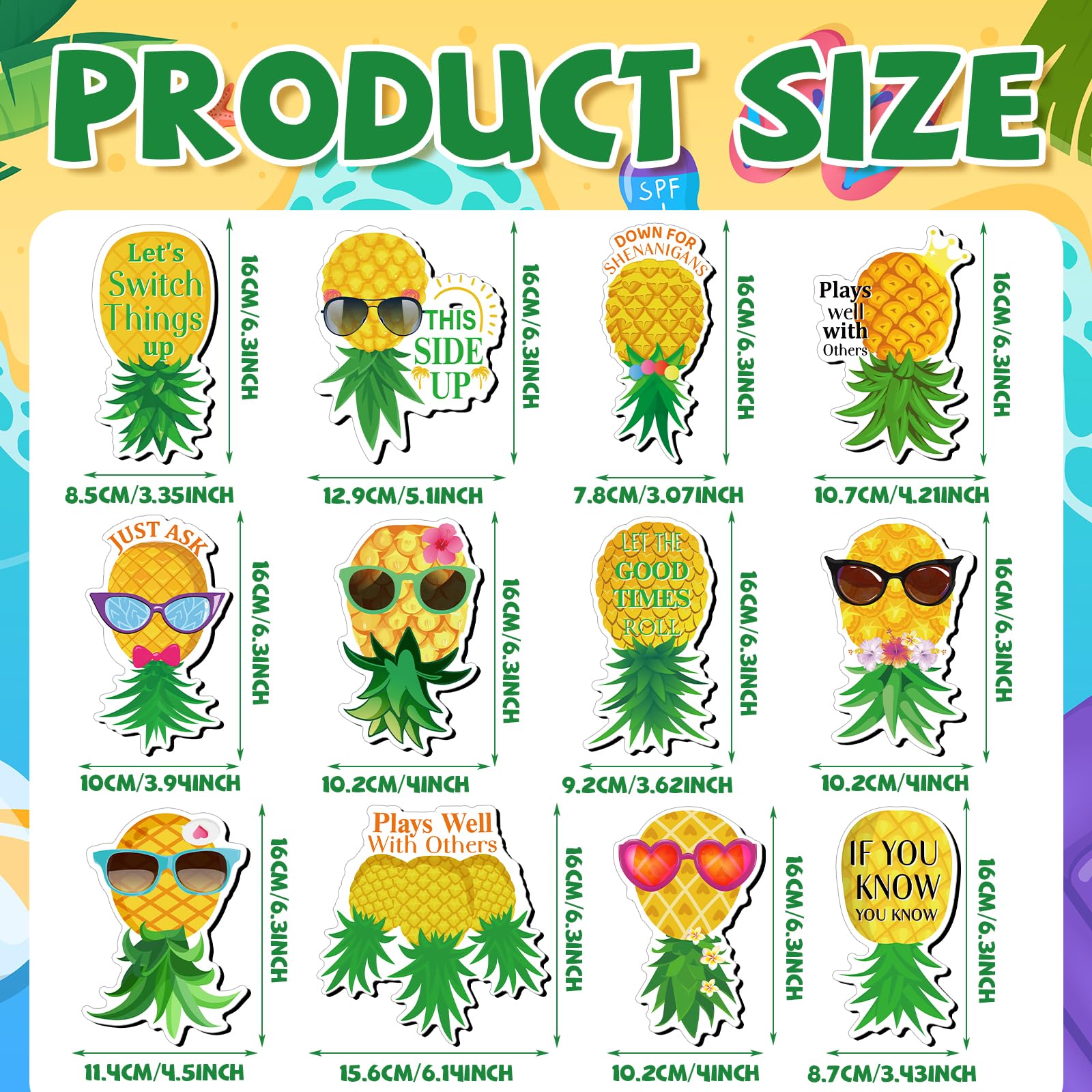 Xuhal pineapple magnets decorate the fridge with playful decor and strong grip