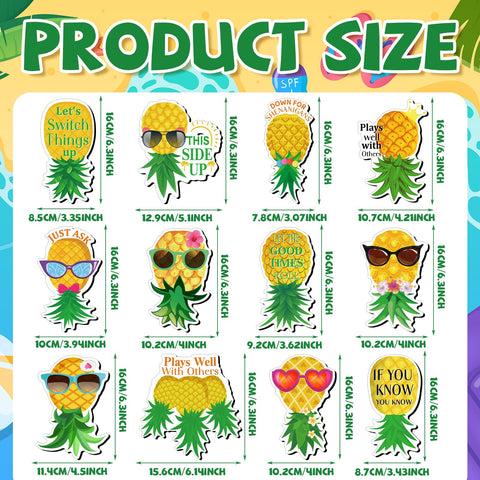 Xuhal pineapple magnets decorate the fridge with playful decor and strong grip
