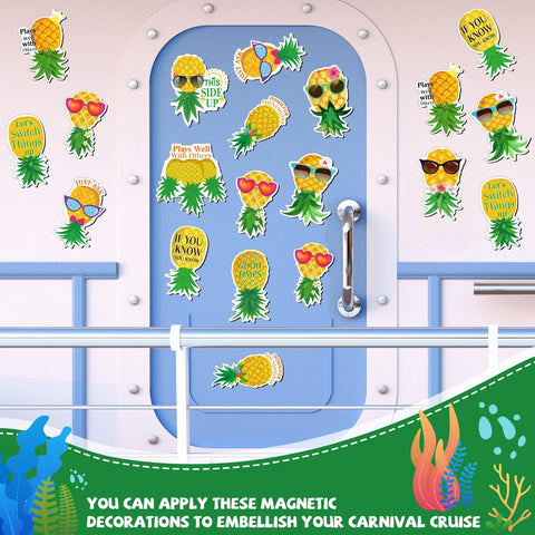Xuhal pineapple magnets ideal for summer parties and easy surface decoration