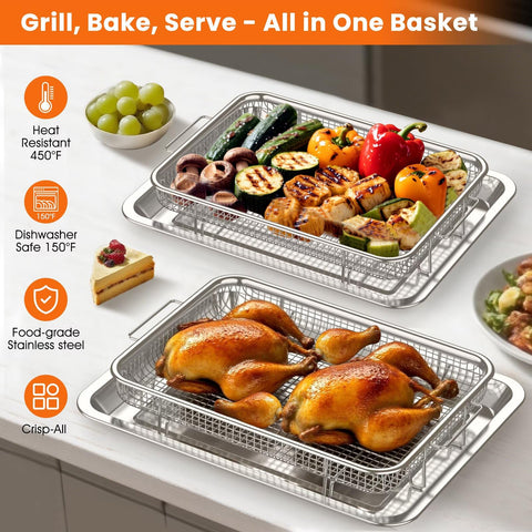 Xumilas baking cookies in medium basket demonstrates versatile oven cooking.
