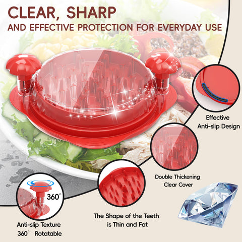 XUPAINC XL 11.5-inch shredder with non-slip base for stable countertop use