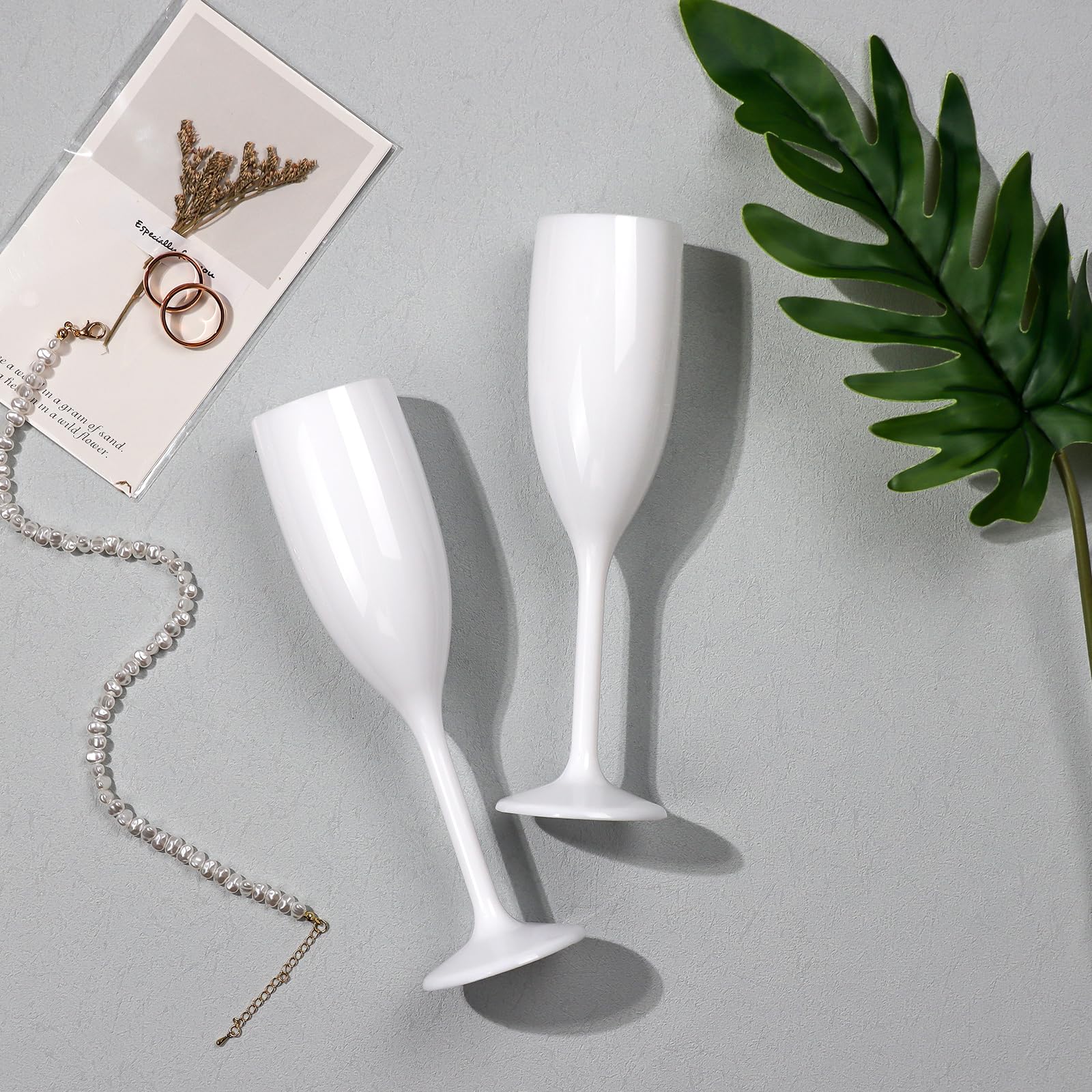 XUWAIDSGN multipurpose plastic flute; suitable for juice, coffee or champagne