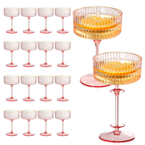 XUWAIDSGN pink champagne martini glasses with pink tint for elegant celebrations