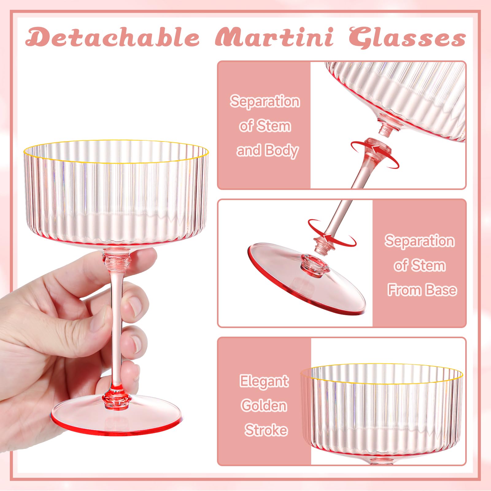 XUWAIDSGN pink translucent glass emphasizes playful color for festive gatherings