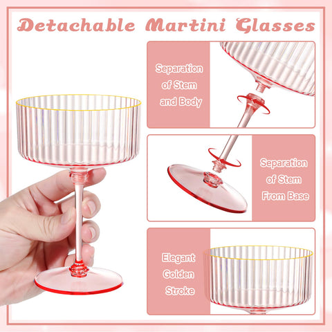 XUWAIDSGN plastic unbreakable martini set shown for portable use