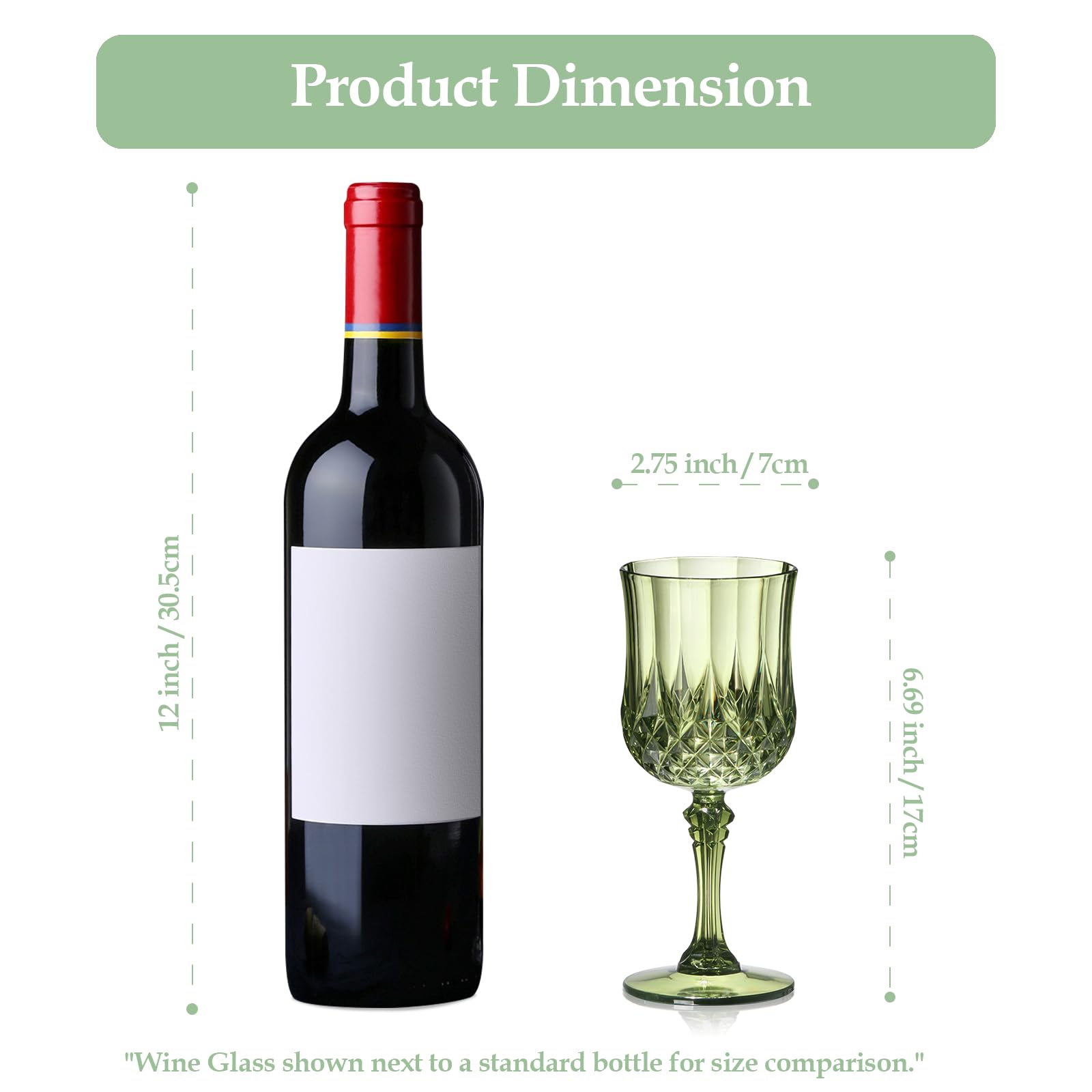 XUWAIDSGN true-green plastic glasses highlight depth of color at gatherings.