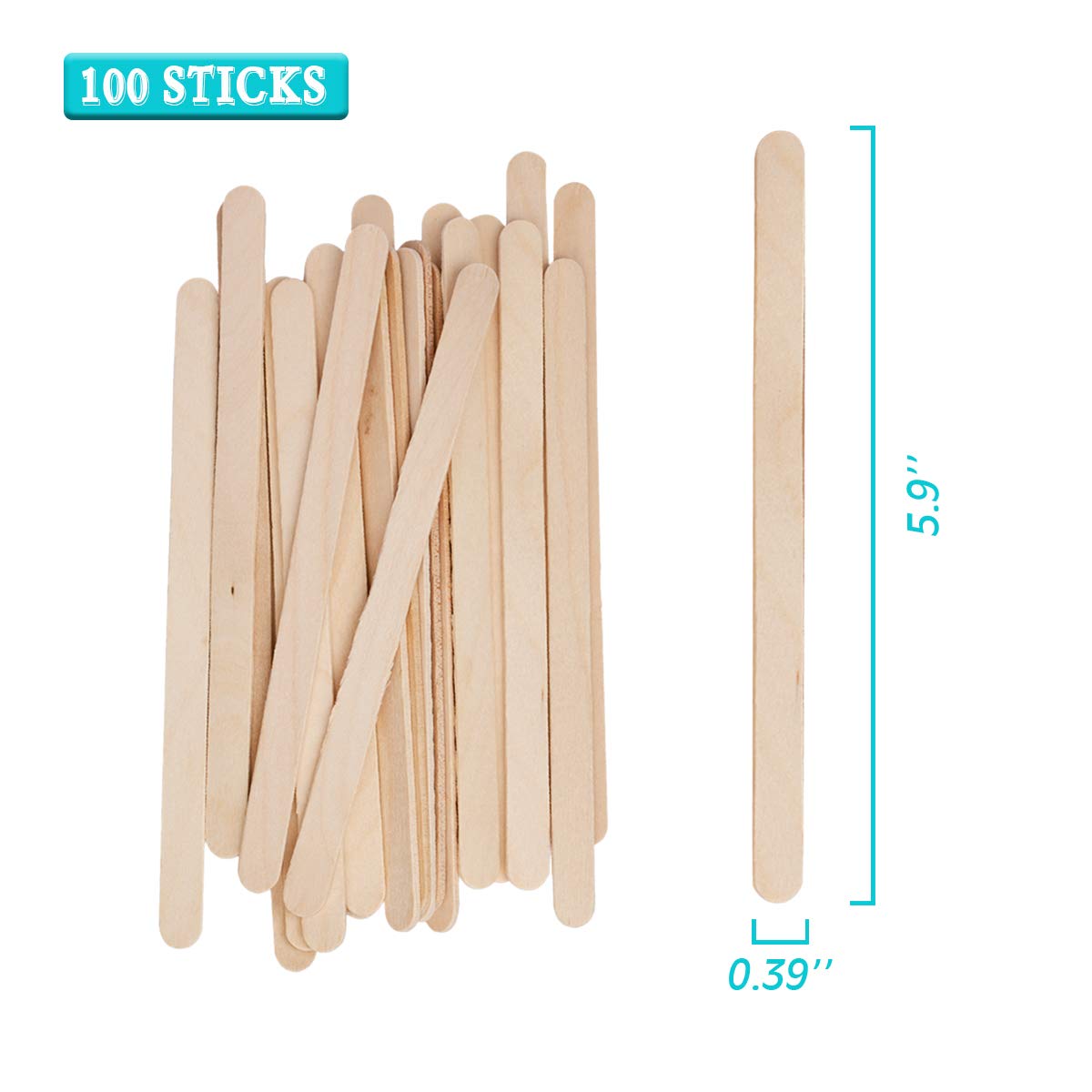 XUXU wood-stir-sticks-5-9in sturdy sticks for thorough blending