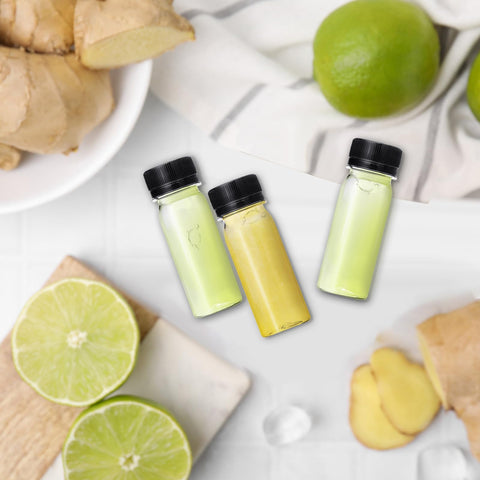 Xuyyicao 2oz bottles versatile for juices, sauces, essential oils.