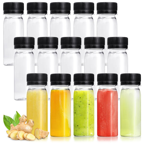 Xuyyicao 30-pcs 2oz bottles with tamper-evident cap for safe beverage sharing.