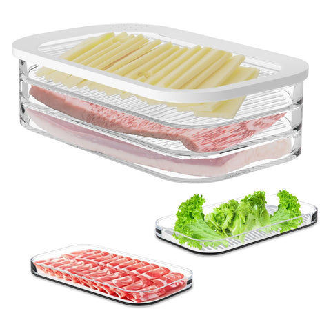 XVAJT deli meat container with lid offers clear visibility for quick content checks.
