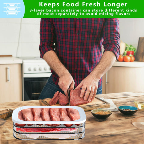 XVAJT transparent container for cold cuts keeps contents fresh and accessible.