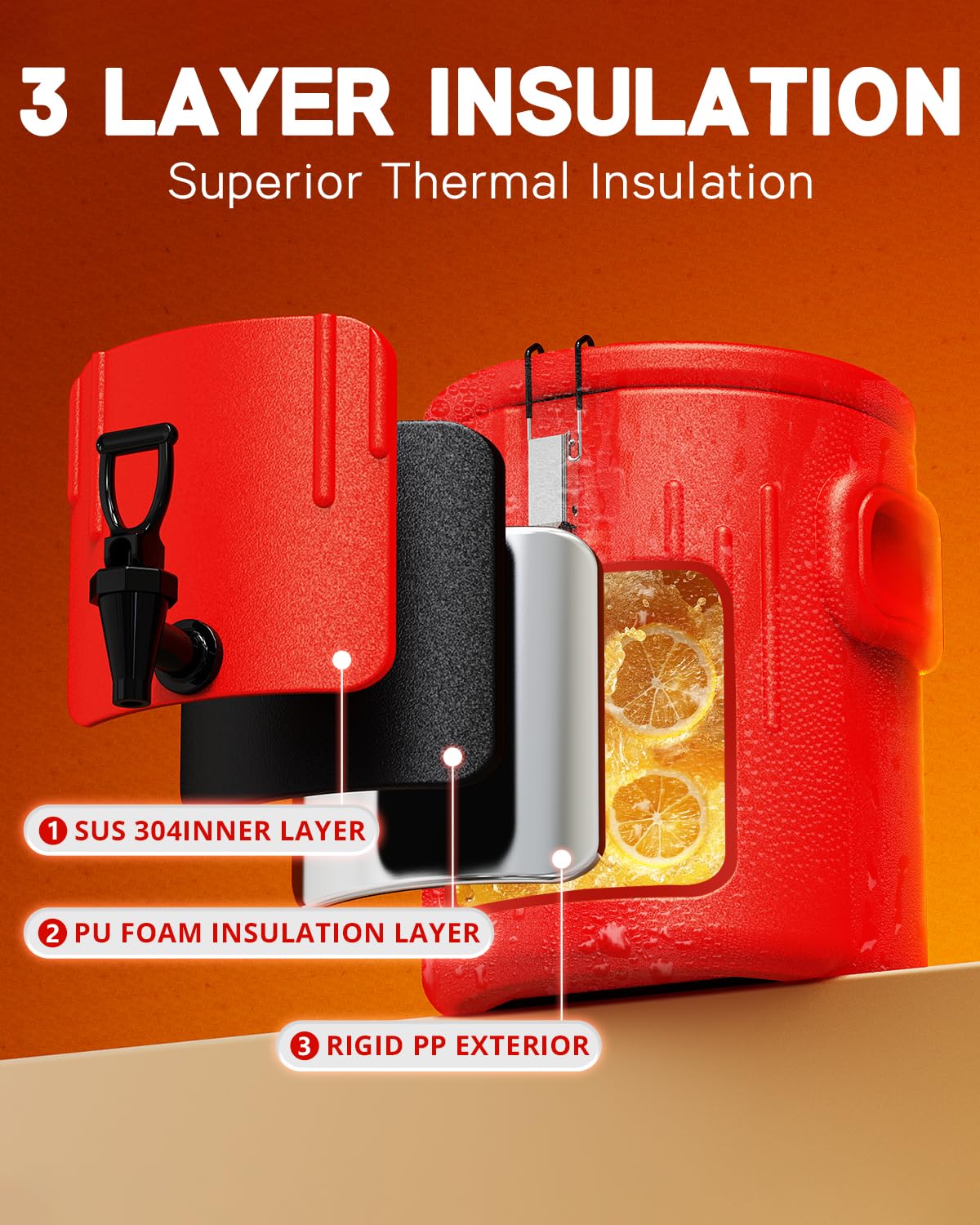XVEZUA 3.5-gallon dispenser with spigot for mess-free serving.