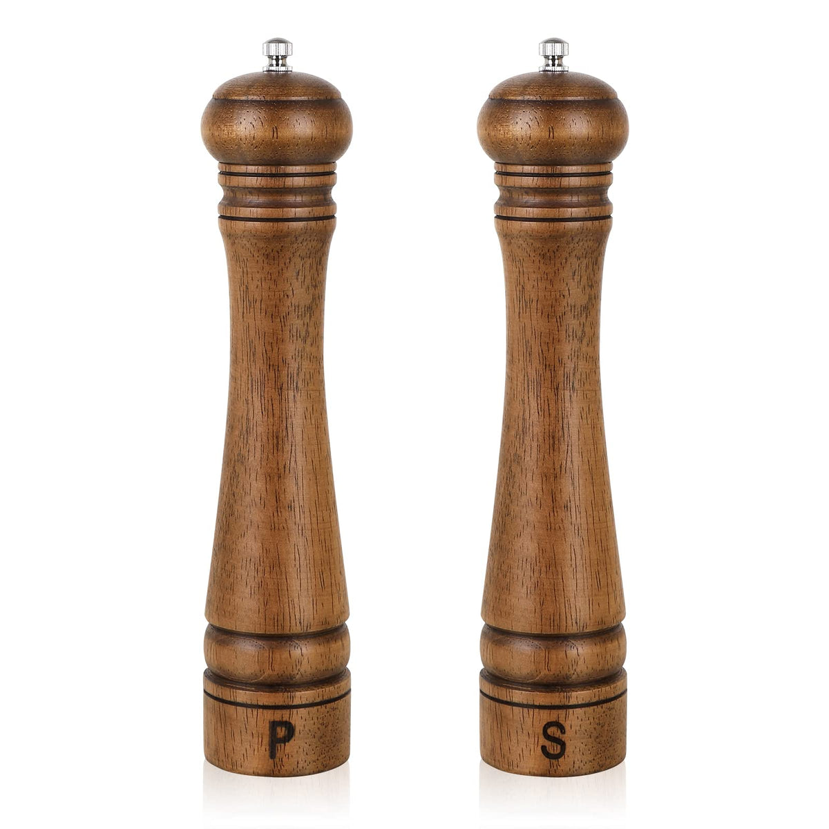 XWXO pack 2 wood pepper grinders in oak with visible grain and premium feel