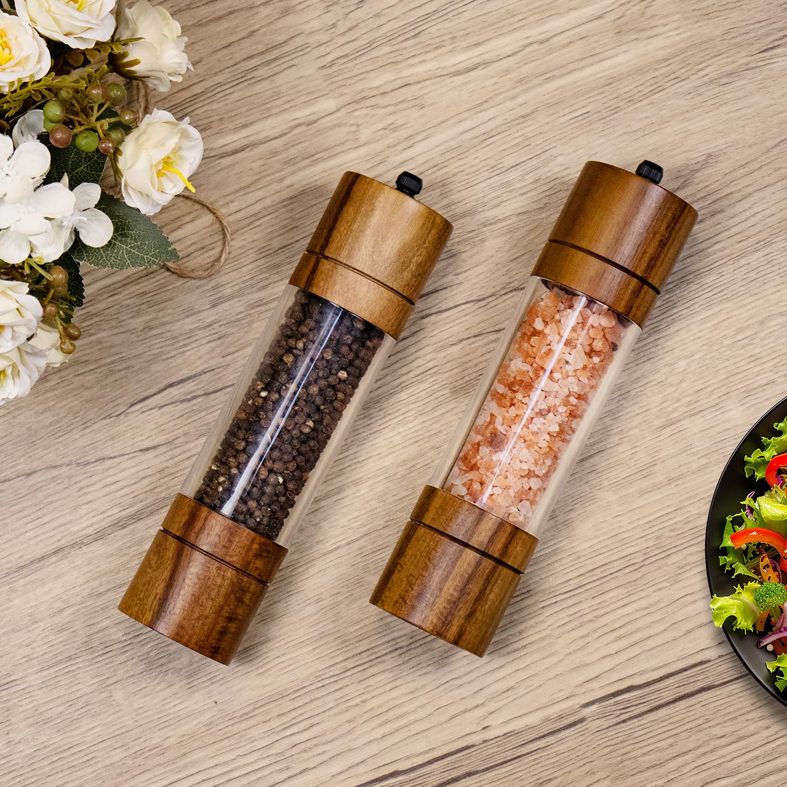XWXO acacia wood finish highlights unique grain patterns for elegant kitchen style.