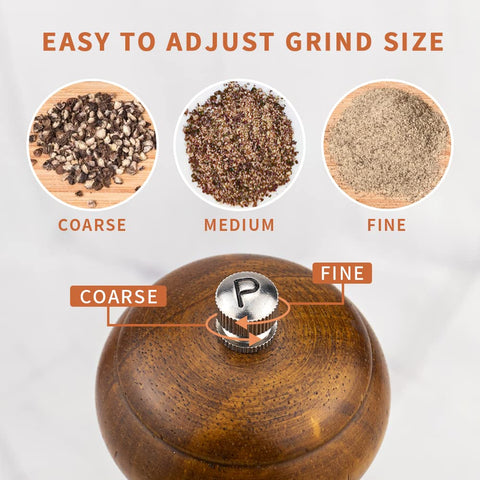 XWXO adjustable ceramic core to switch from fine to coarse grind.