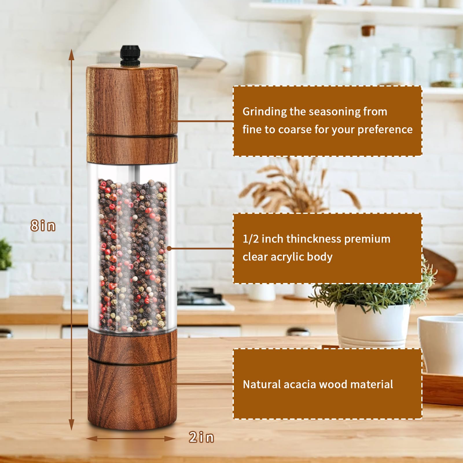 XWXO clear acrylic body view enables quick content checks and refills.