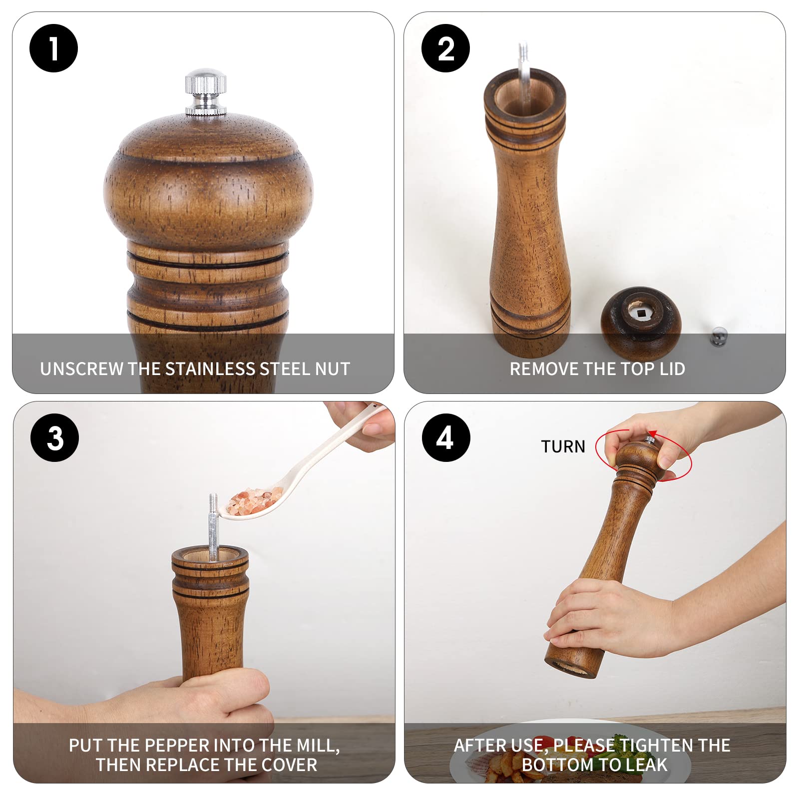 XWXO gift-ready pepper grinder adds timeless style to celebrations.