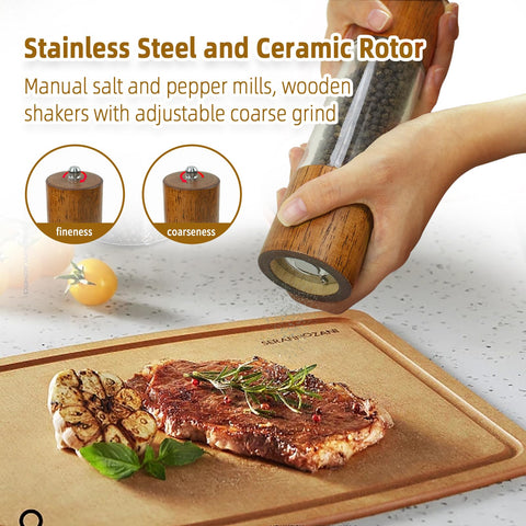 XWXO stainless steel knob lets you set grind size precisely.