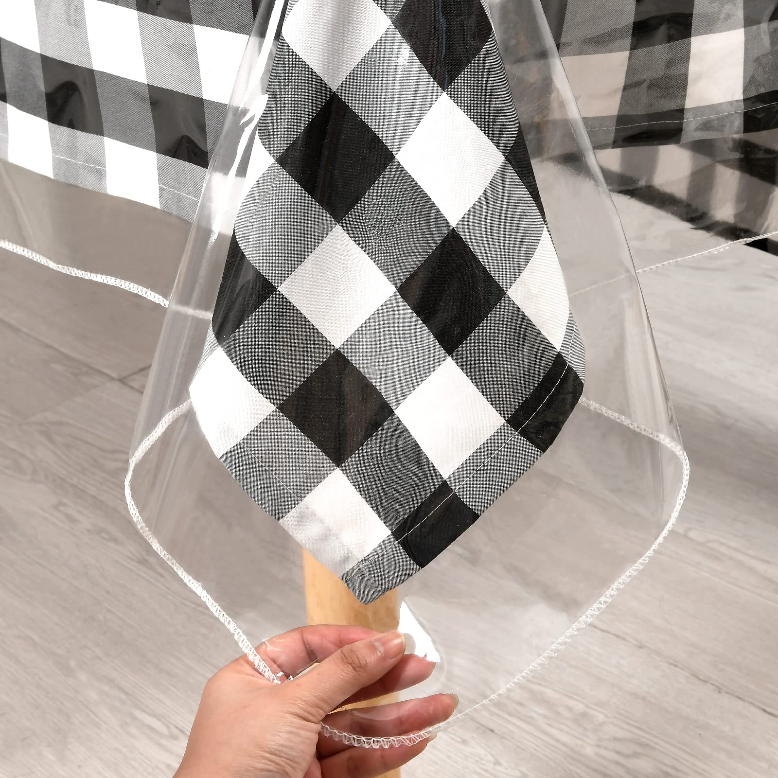 XWZO clear tablecloth 60x84 showcases your table while protecting from spills