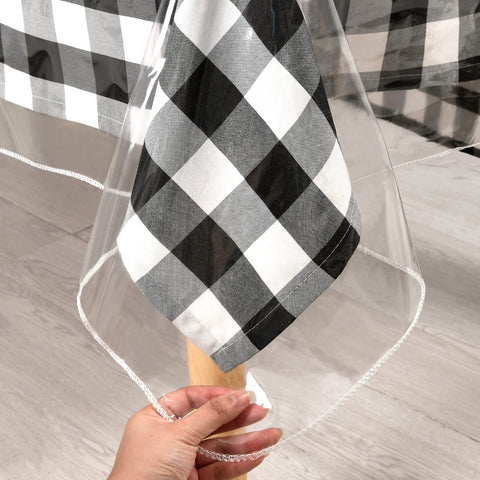 XWZO clear tablecloth 60x84 showcases your table while protecting from spills