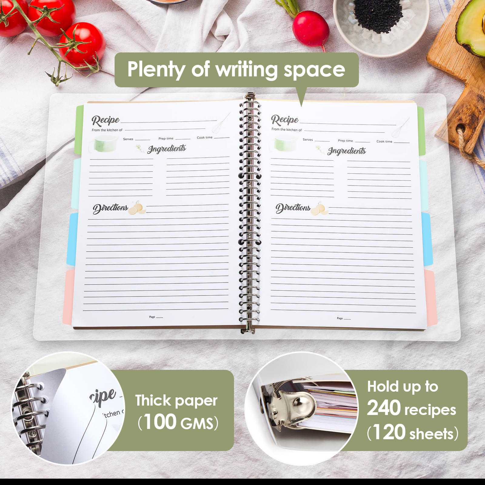XXINMOH eight colorful dividers help you categorize meals at a glance.