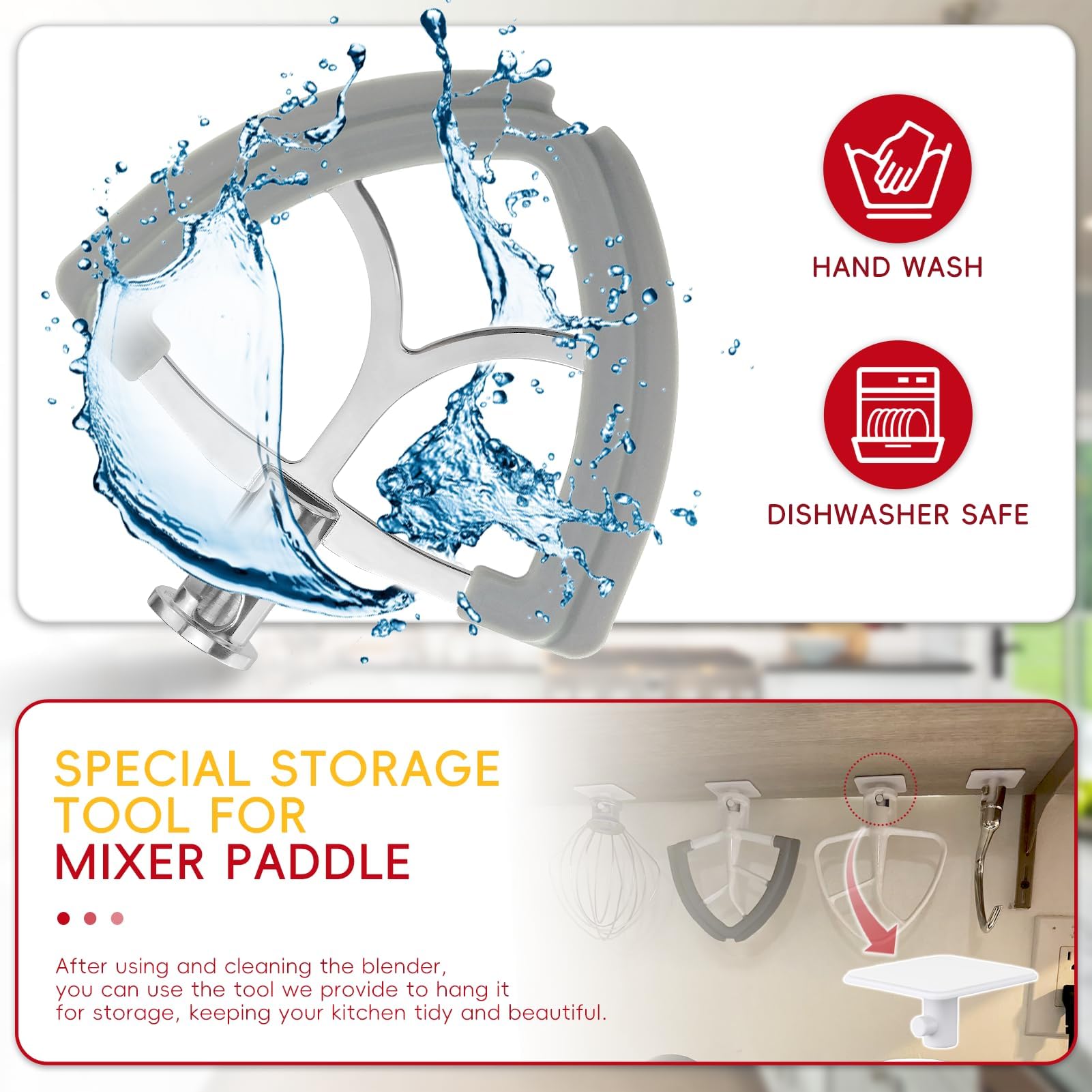 Xxiong Flex Edge Beater highlights easy cleanup after use.