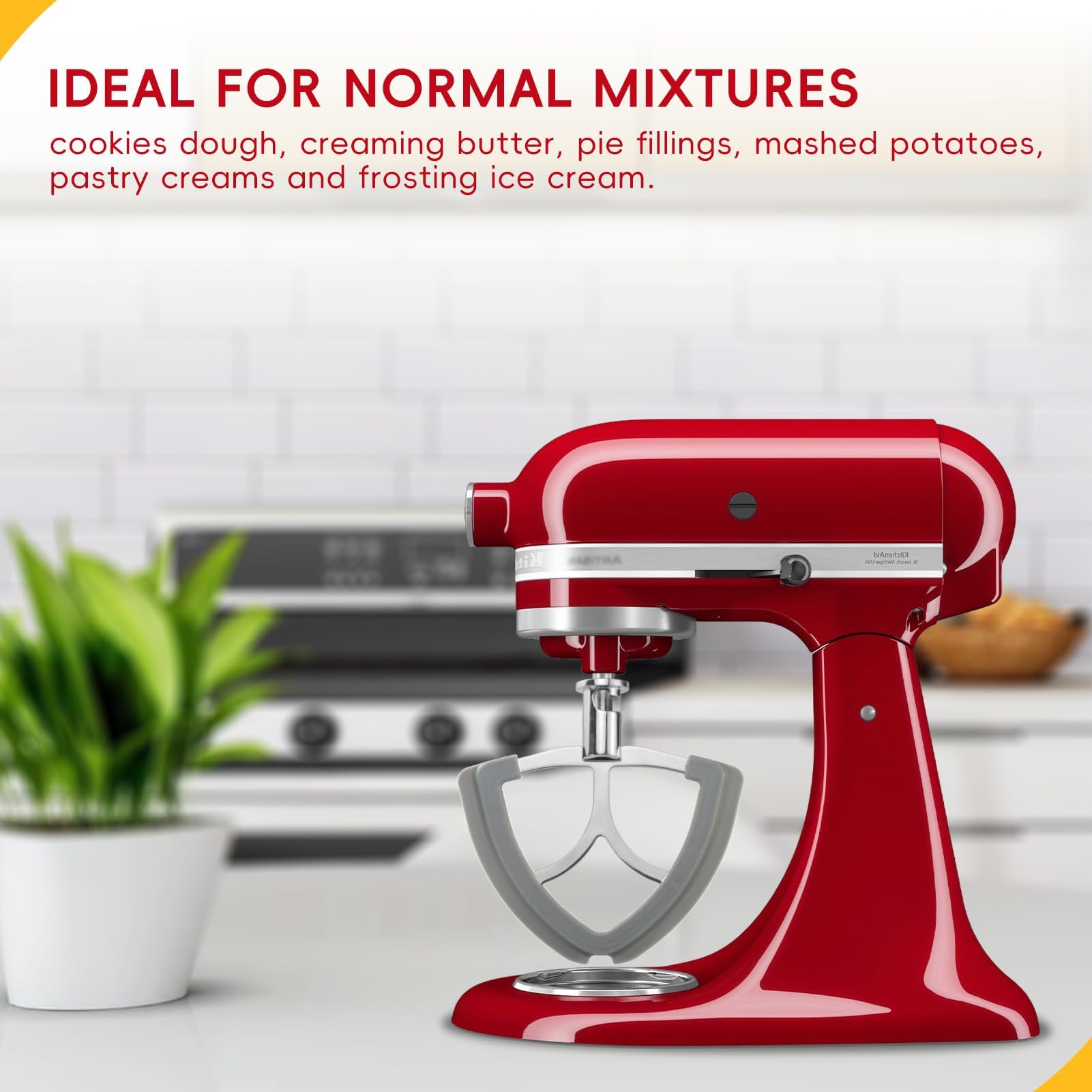 Xxiong Flex Edge Beater with a mirror-polished finish for easy cleanup.