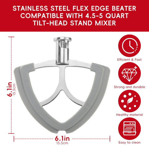 Xxiong Flex Edge Beater with a durable stainless steel frame for longevity.