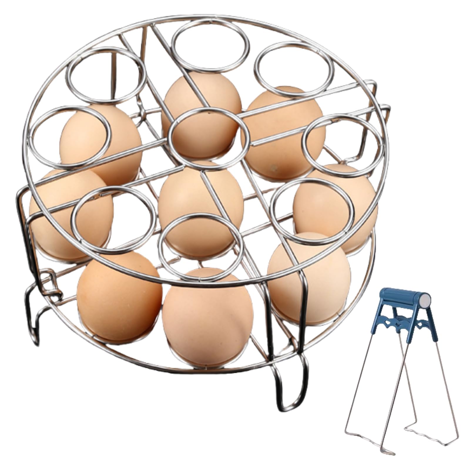 Xxshcdz egg-steamer-rack-stackable shown with 18-egg capacity for Instant Pot