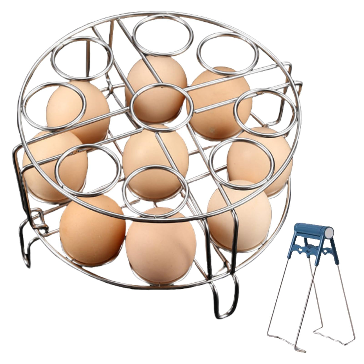 Xxshcdz egg-steamer-rack-stackable shown with 18-egg capacity for Instant Pot