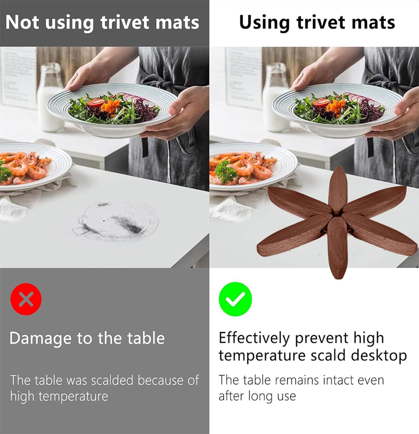 XXSURXX Tree Coasters used under hot dishes to prevent heat damage.