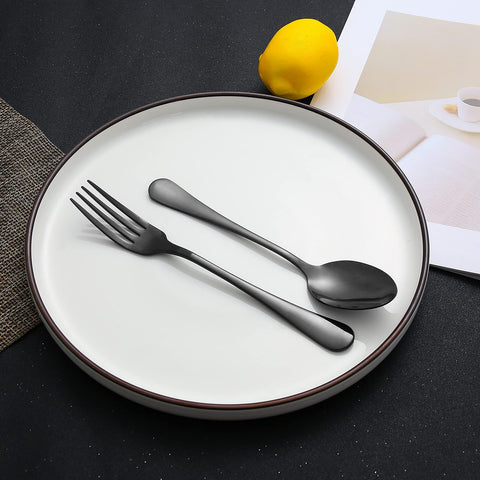 XXZWSJSH black silverware on a dining table setup for family dinners