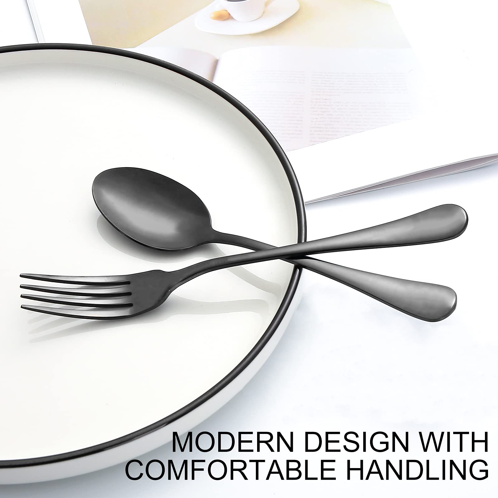 XXZWSJSH dishwasher-safe silverware simplifies cleanup after meals