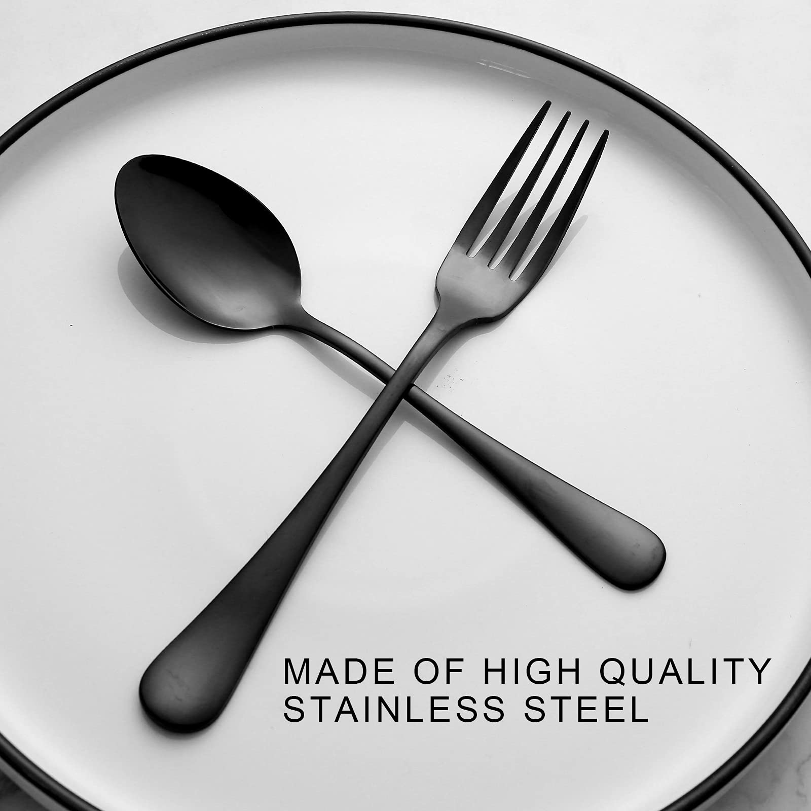 XXZWSJSH mirror-polished finish on silverware adds elegant tabletop shine