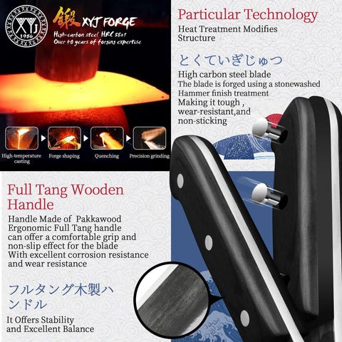 XYJ full-tang ergonomic handle demonstrates balance and control