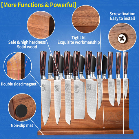 XYJ no-drill knife holder installs easily straight from the box for convenient setup.