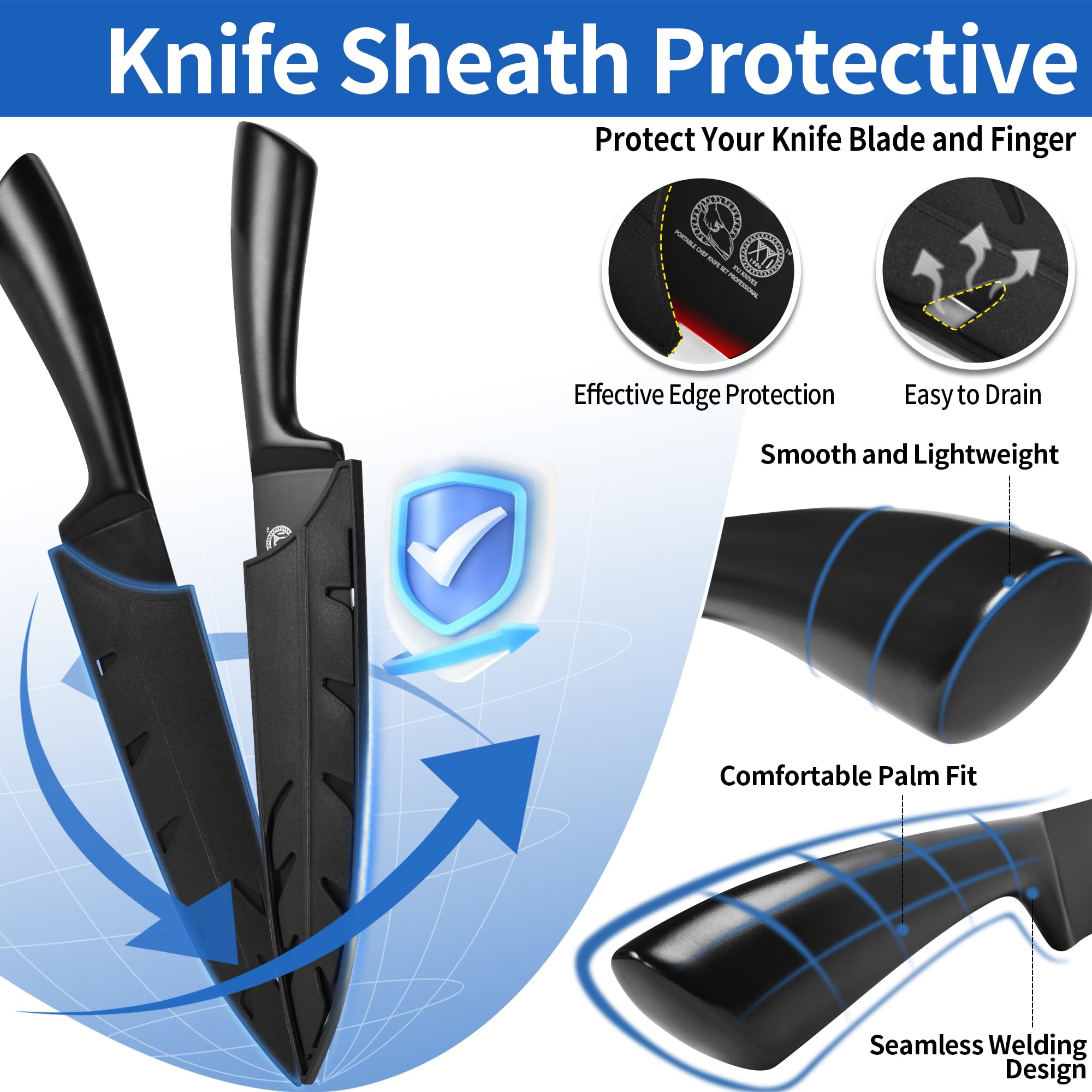 XYJ knife sharpening rod helps maintain edge between uses