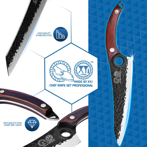XYJ professional knife set carrying bag image showing portable kitchen kit.